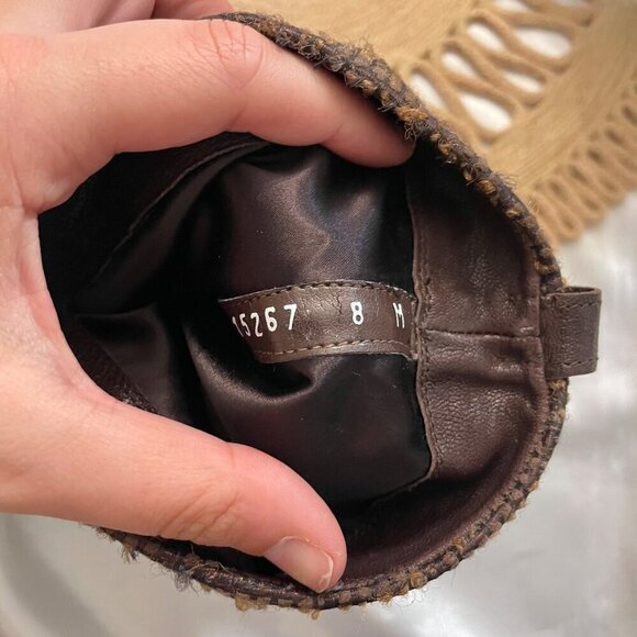 Stuart Weitzman Women's Slip On Tweed Brown Boucle Mid Calf Boots Size 8 - Picture 7 of 11